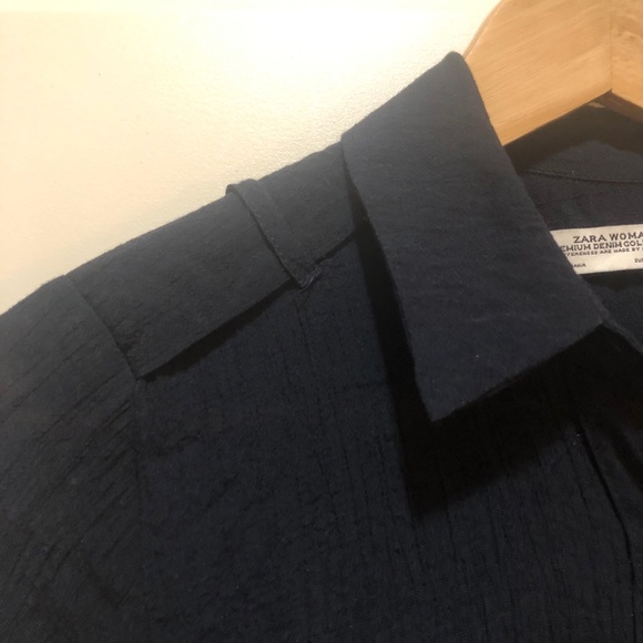 Zara Woman Button Down Split Back Maxi Shirt - Picture 5 of 8